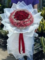 دسته گل رز قرمز برای تولد