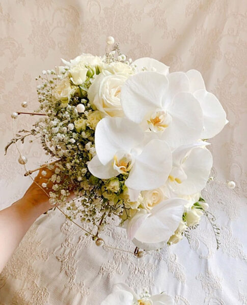 دسته گل ارکیده عروس