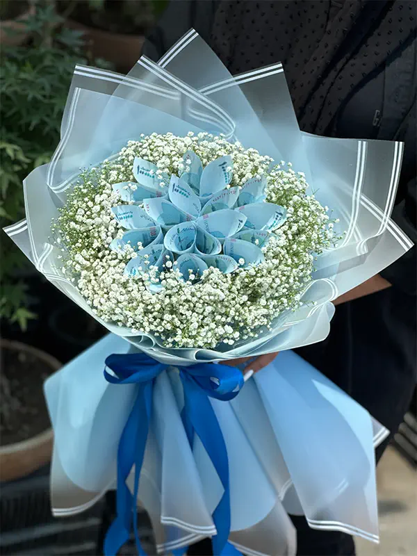 دسته گل پول کوچک دسته گل پول 1 میلیون