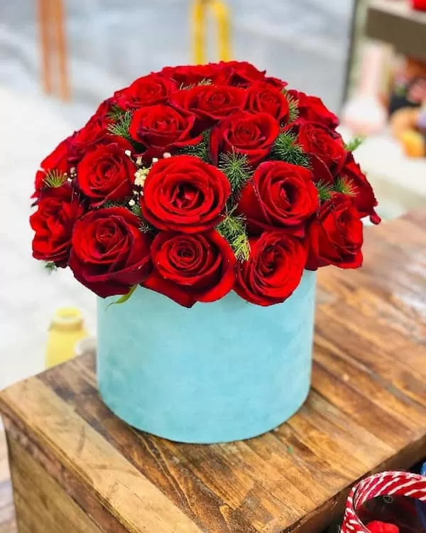 خرید باکس گل رز قرمز