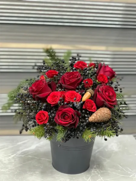 باکس گل رز قرمز هلندی