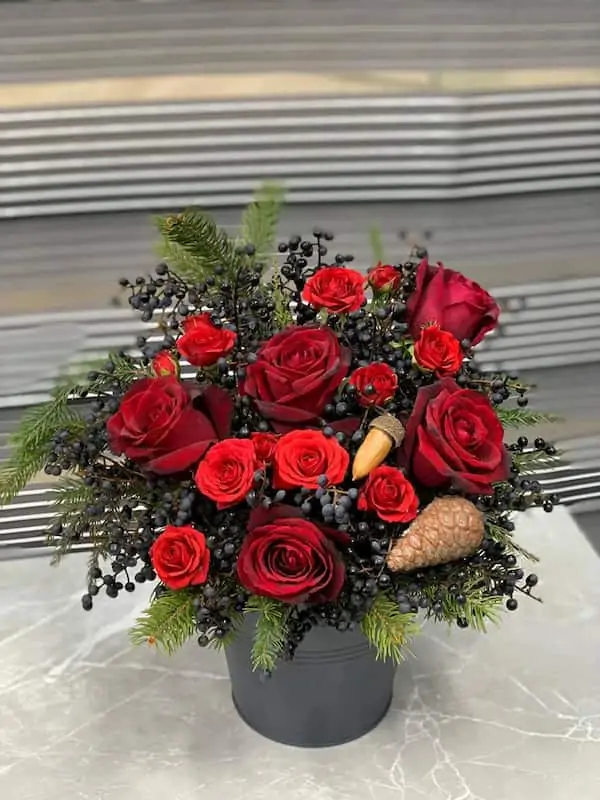 باکس گل رز قرمز هلندی
