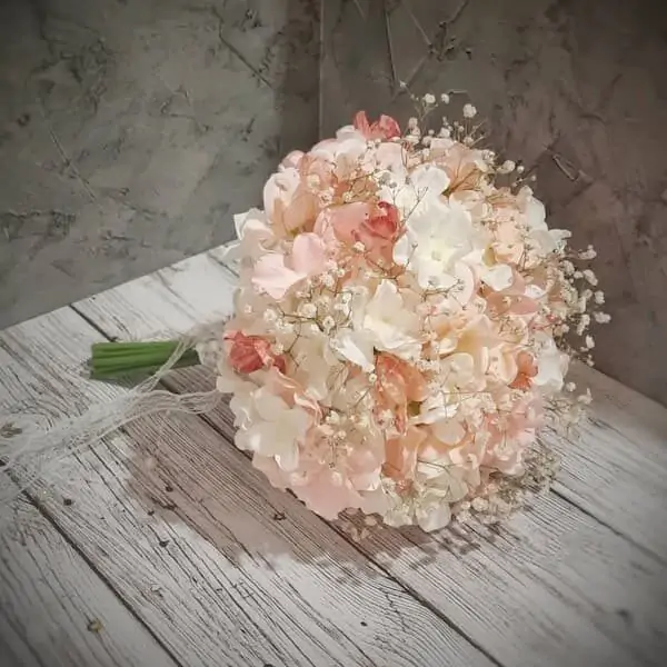 دسته گل عروس هورتانسیا مصنوعی