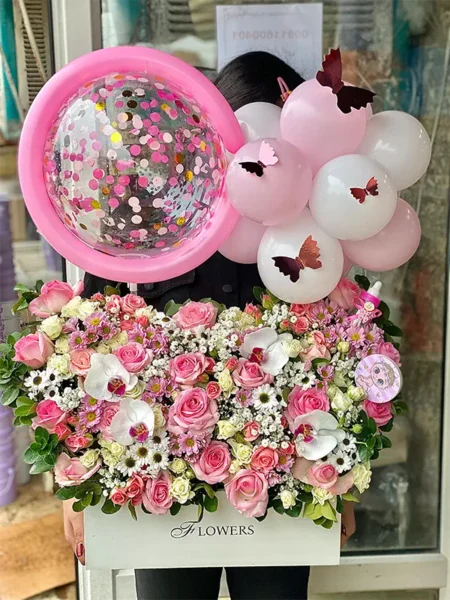 باکس گل برای تولد دختر