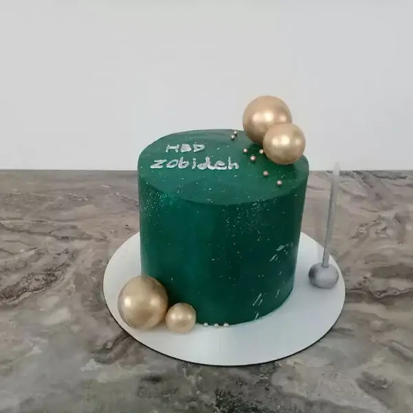 کیک تولد سبز