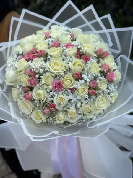 دسته گل سفید برای پسر
