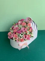 باکس گل تولد نوزاد دخترانه
