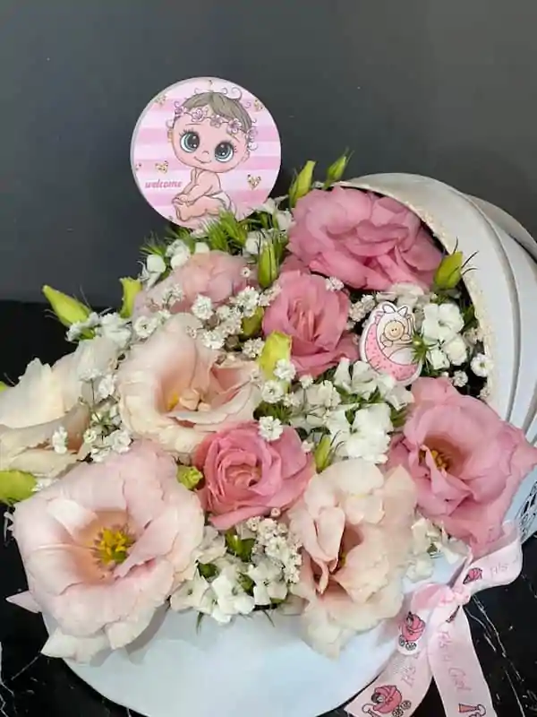 باکس گل برای تولد نوزاد دختر