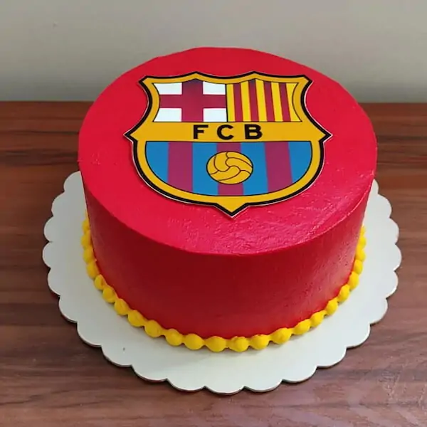 کیک تیم بارسلونا