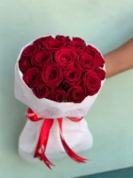 دسته گل رز قرمز تولد