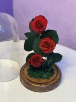 باکس 3 شاخه رز جاودان قرمز