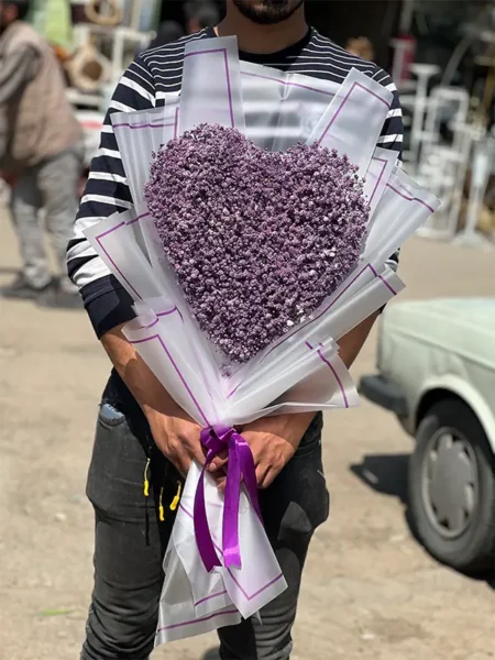 دسته گل شکل قلب