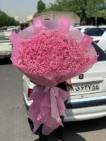 دسته گل ژیپسوفیلا صورتی بزرگ