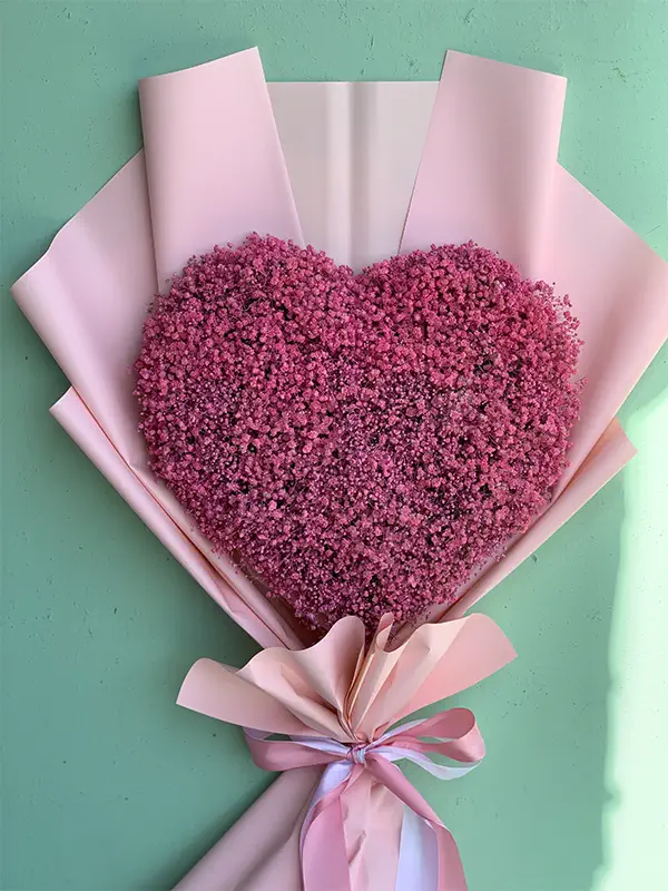 قیمت دسته گل قلبی دسته گل قلبی صورتی