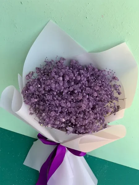 دسته گل عروس بنفش