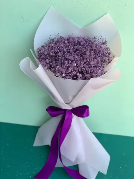 دسته گل ژیپسوفیلا بنفش