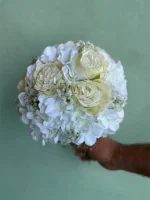 دسته گل عروس پیونی سفید