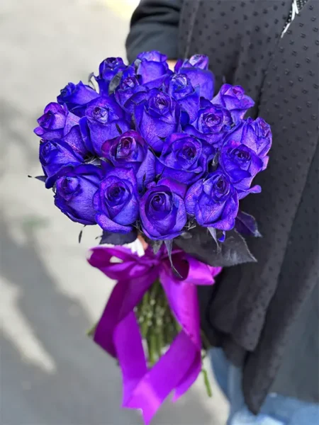 خرید و قیمت دسته گل رز بنفش