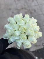 دسته گل رز سفید جدید